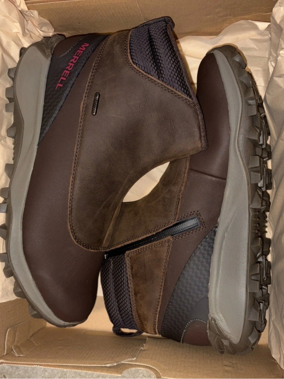 Merrell Thermo Kiruna Mid Zip WP Boots Mens 11.5 Brown J035051